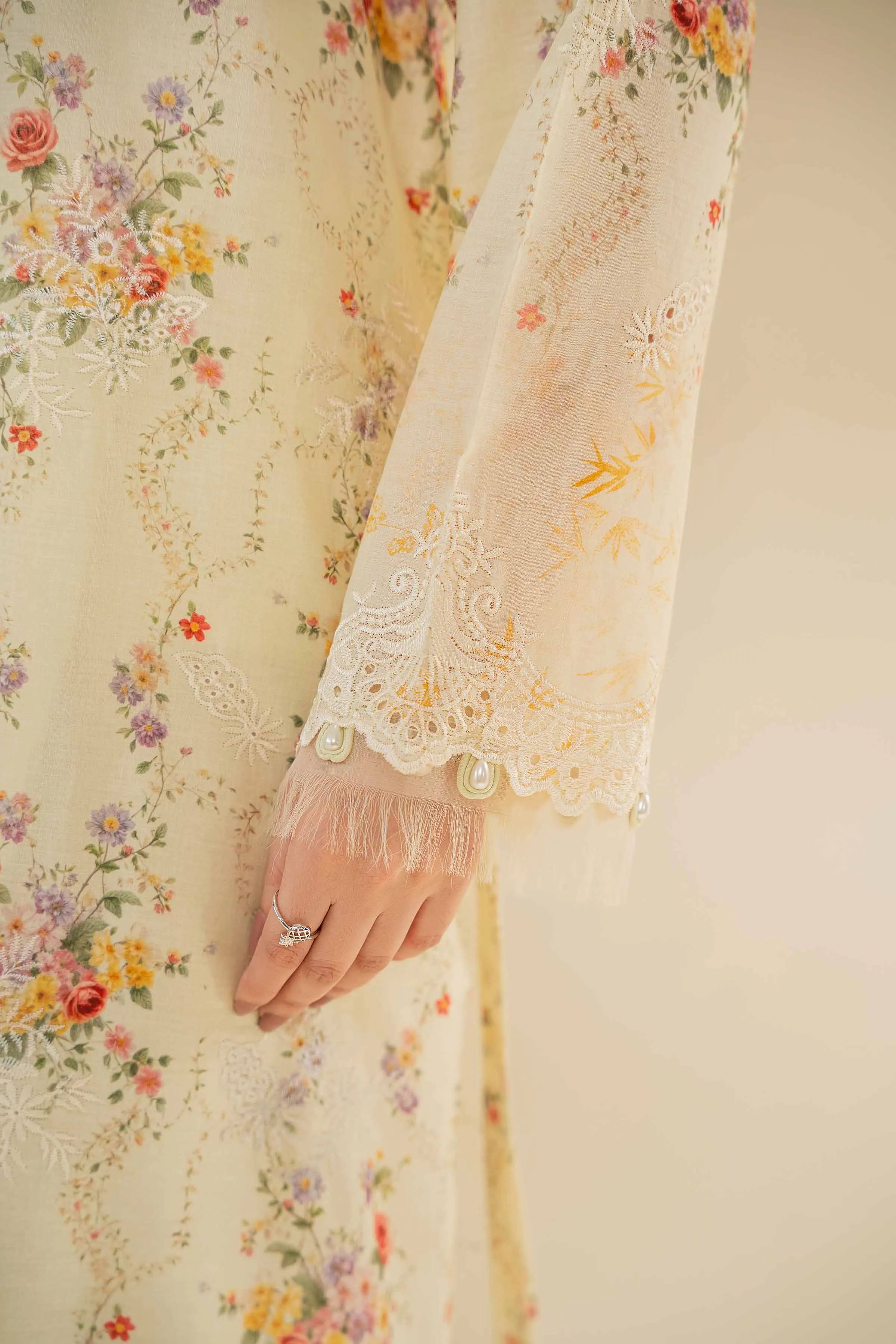 3 Piece - Digital Printed Embroidered Suit - 42501343