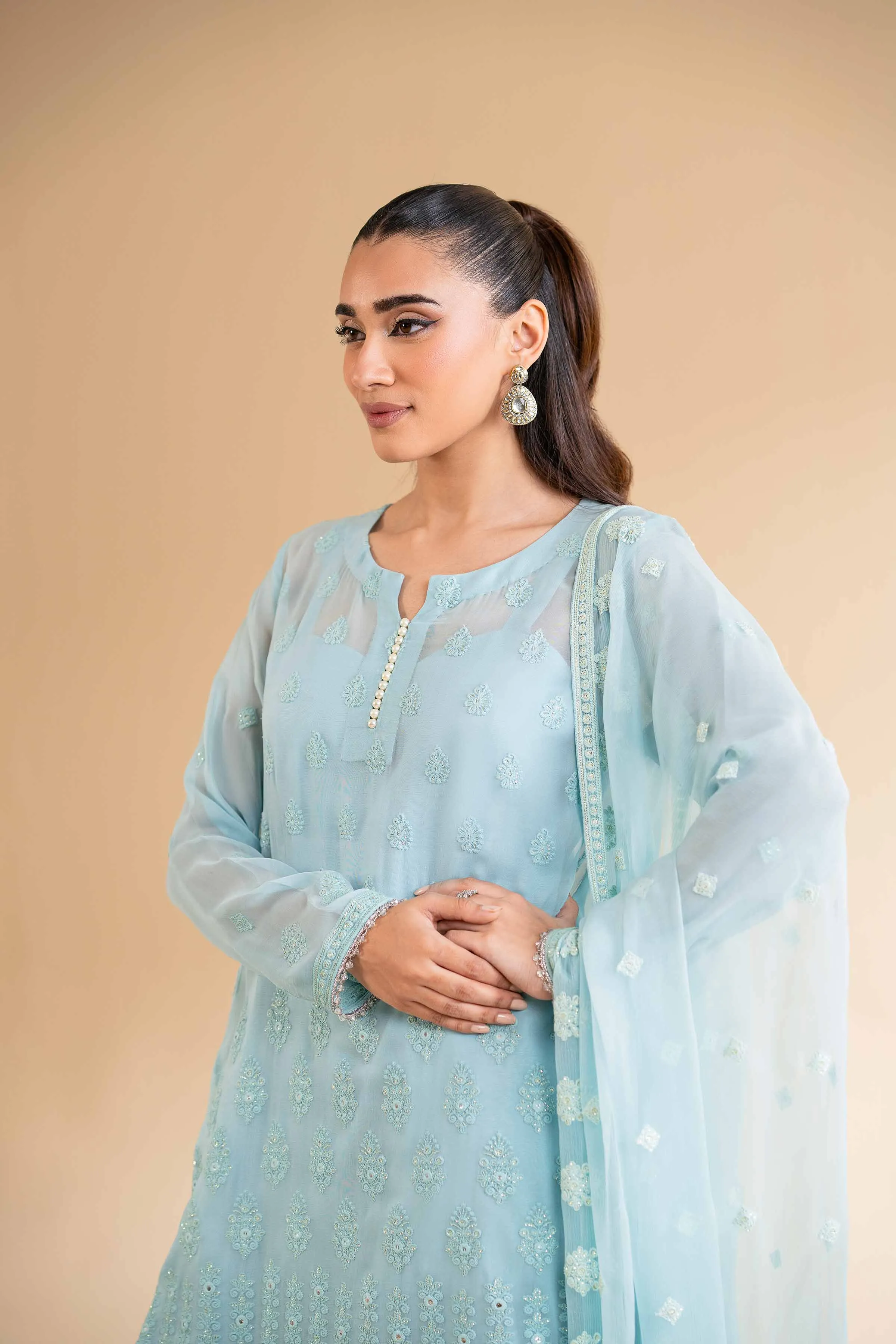 3 Piece - Dyed Embroidered Suit - 42501511