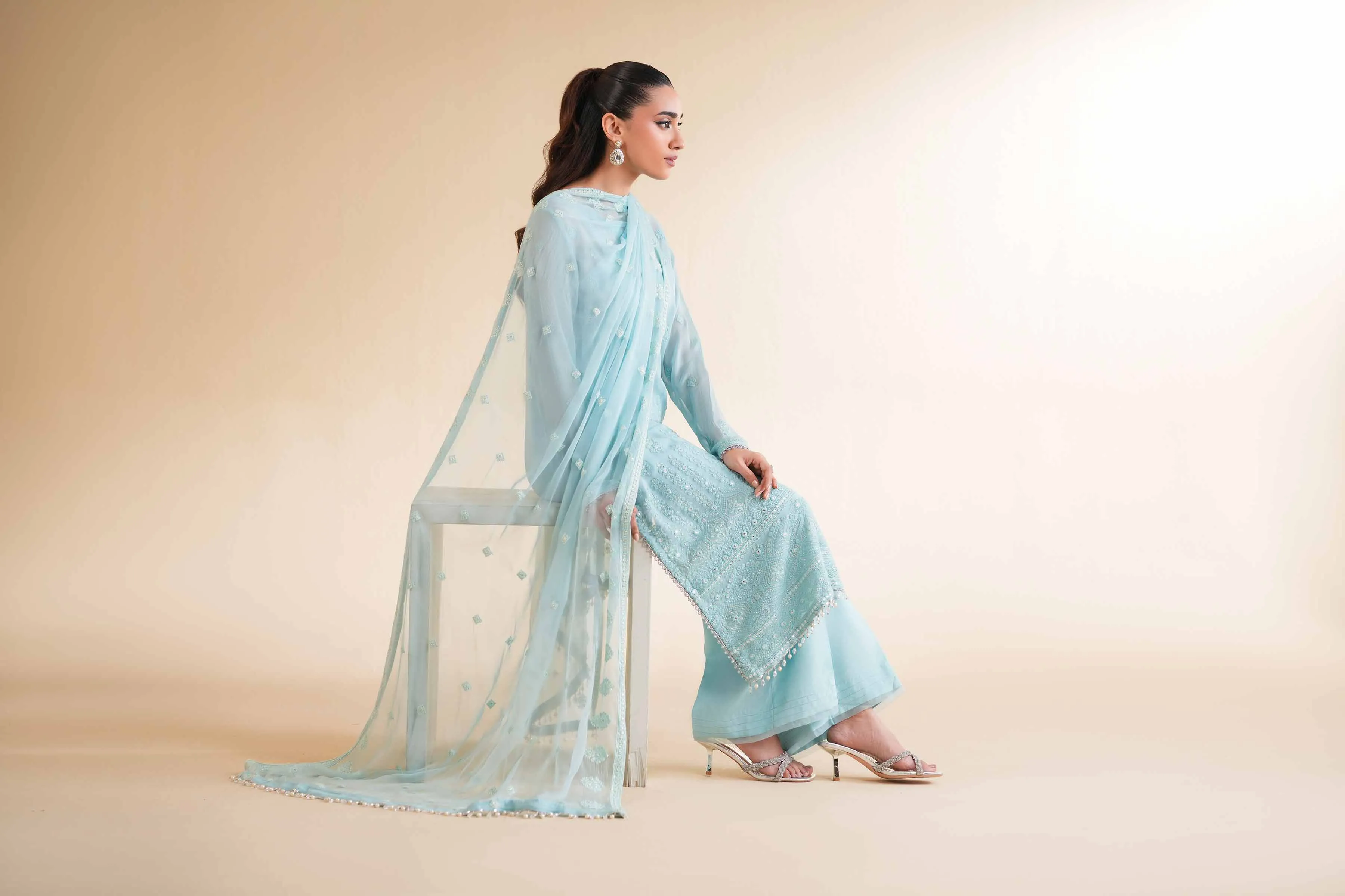3 Piece - Dyed Embroidered Suit - 42501511