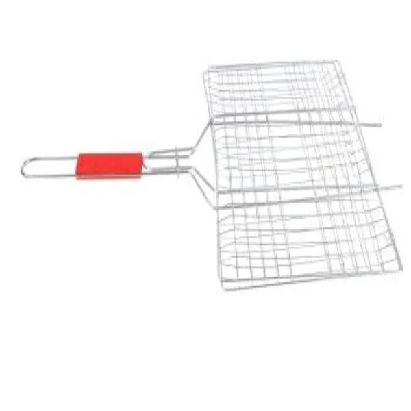 Camping Large Stainless Steel Grill Basket- BBQ Or Fire