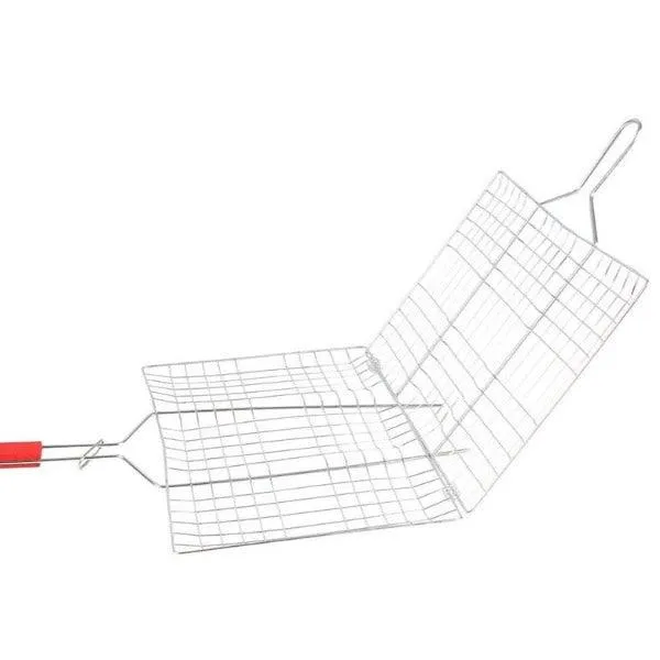 Camping Large Stainless Steel Grill Basket- BBQ Or Fire