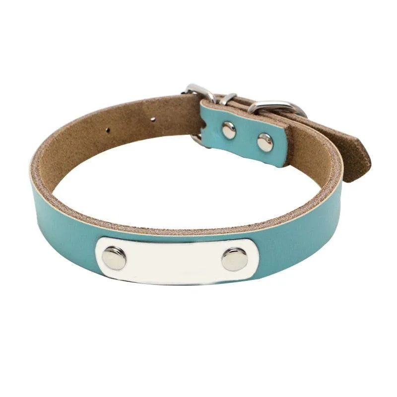 Durable Personalized Genuine Leather Dog's Collar