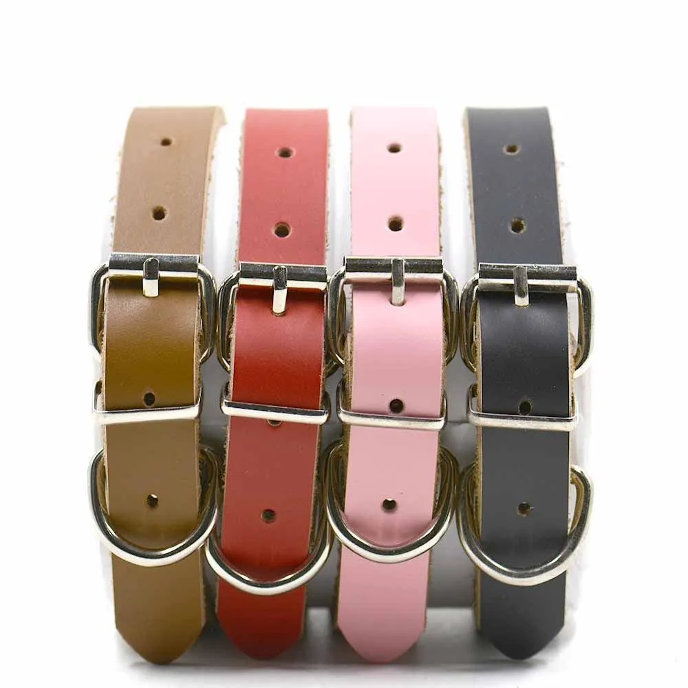 Durable Personalized Genuine Leather Dog's Collar