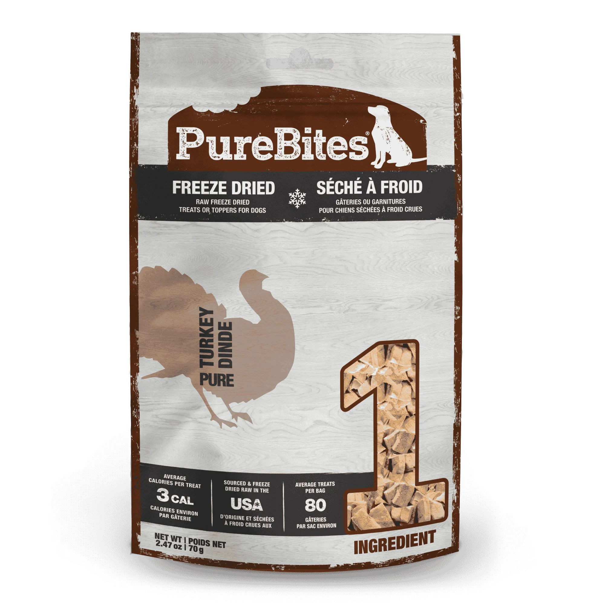 PureBites for Dogs - Turkey Breast Freeze Dried Treats