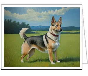 Swedish Vallhuhd - Swedish Cow Dog - Fine Art Notecards - 5 x 7 Inches, Set of Six