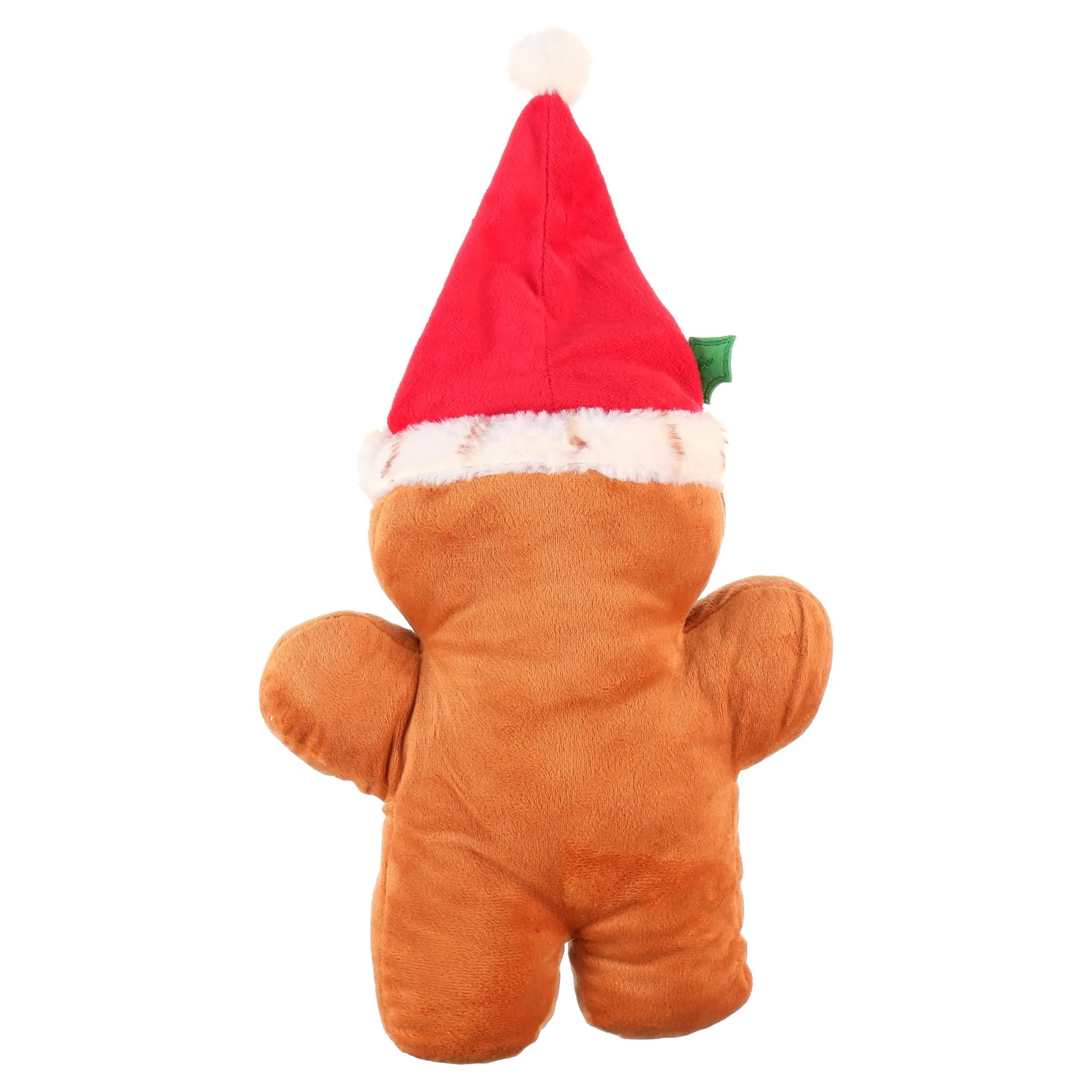 Vibrant Life Holiday Brown Gingerbread Man Plush Dog Toy